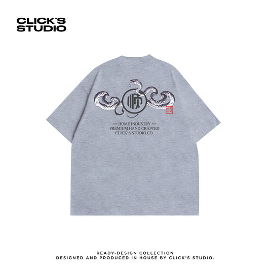 "SHUN" OVERSIZED TEE [WIND & WATER] ASH GREY