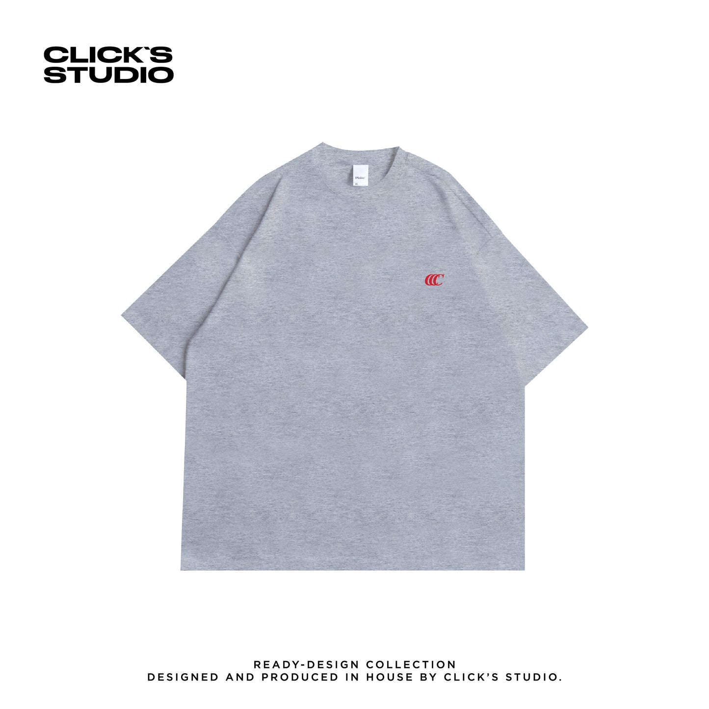 "SHUN" OVERSIZED TEE [WIND & WATER] ASH GREY