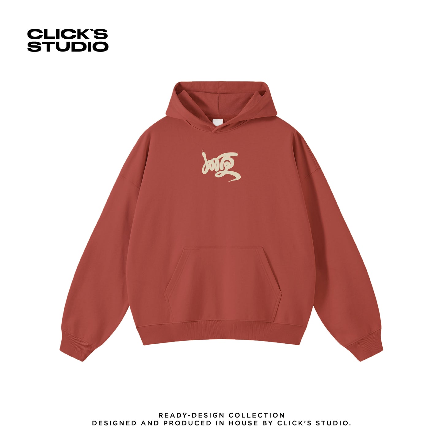 "SHUN" LOGO OVERSIZED HOODIE [WIND & WATER] BERRY