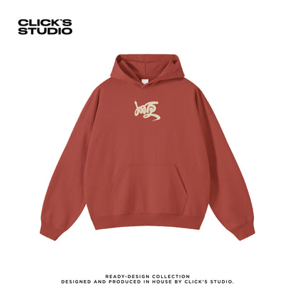 "SHUN" LOGO OVERSIZED HOODIE [WIND & WATER] BERRY