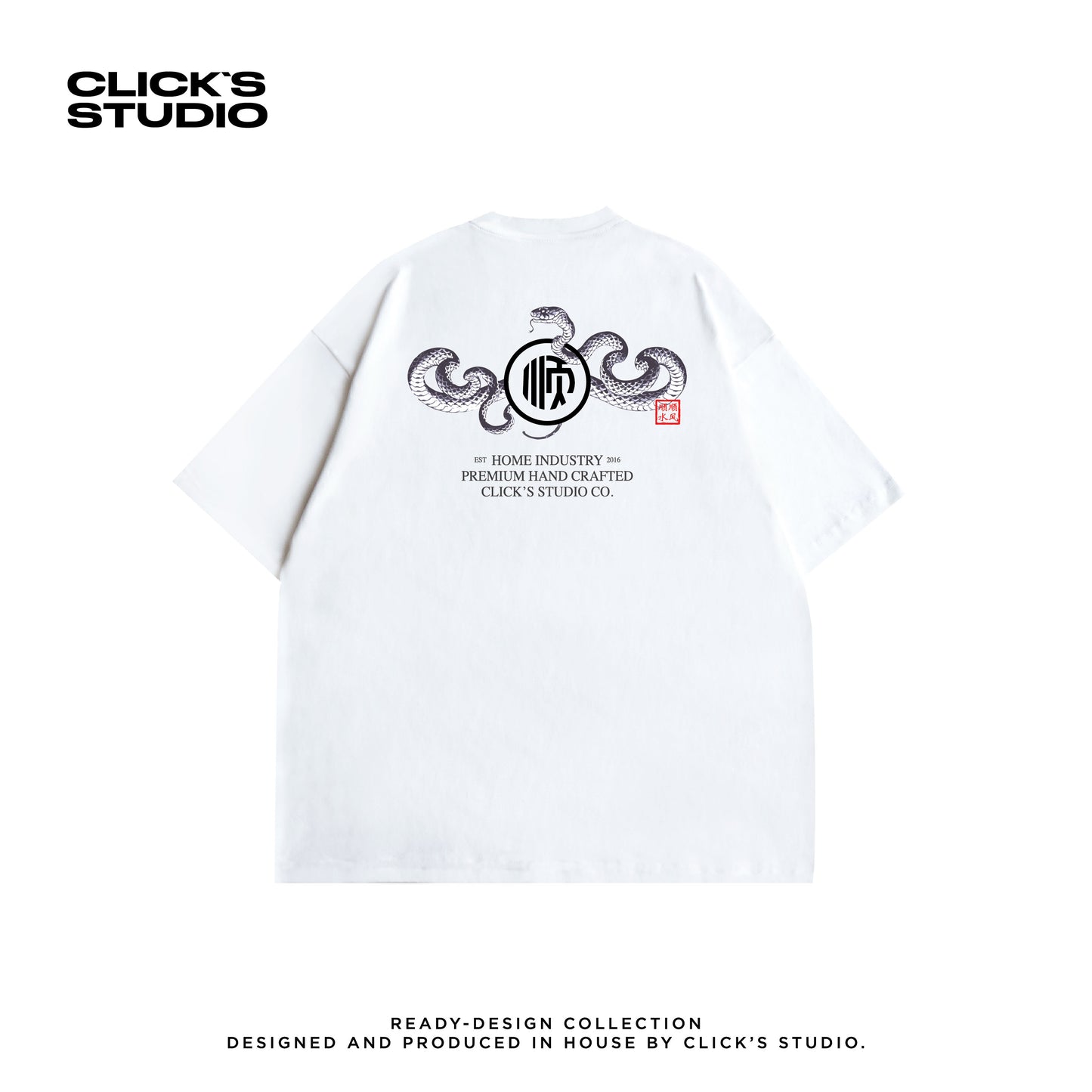 "SHUN" OVERSIZED TEE [WIND & WATER] WHITE