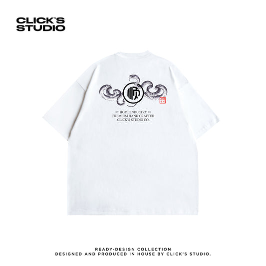"SHUN" OVERSIZED TEE [WIND & WATER] WHITE